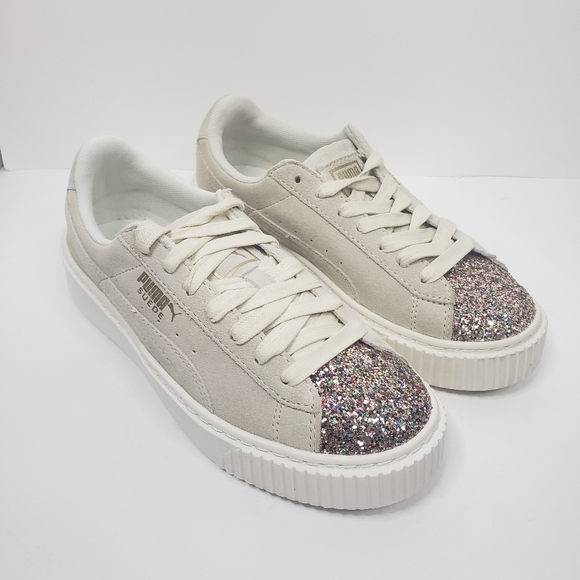 PUMA Suede Platform Crushed Gem Lo-Top Sneaker - Picture 2 of 16